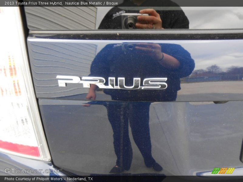 Nautical Blue Metallic / Bisque 2013 Toyota Prius Three Hybrid