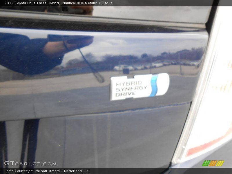 Nautical Blue Metallic / Bisque 2013 Toyota Prius Three Hybrid