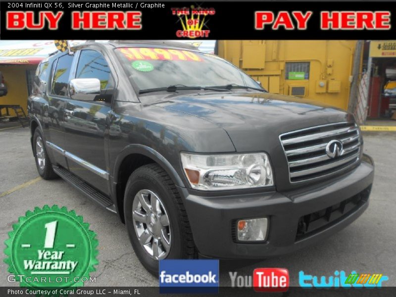 Silver Graphite Metallic / Graphite 2004 Infiniti QX 56