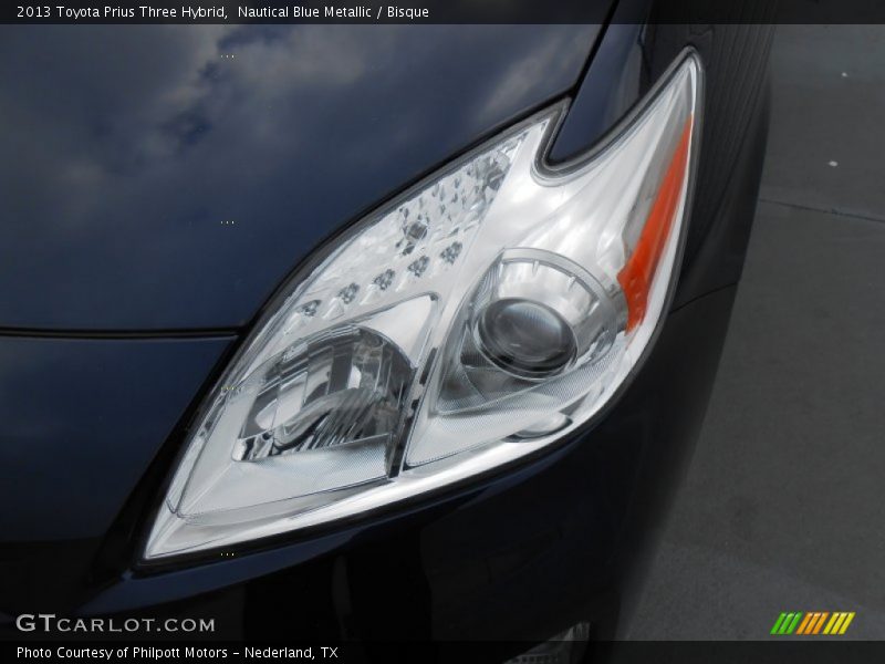 Nautical Blue Metallic / Bisque 2013 Toyota Prius Three Hybrid