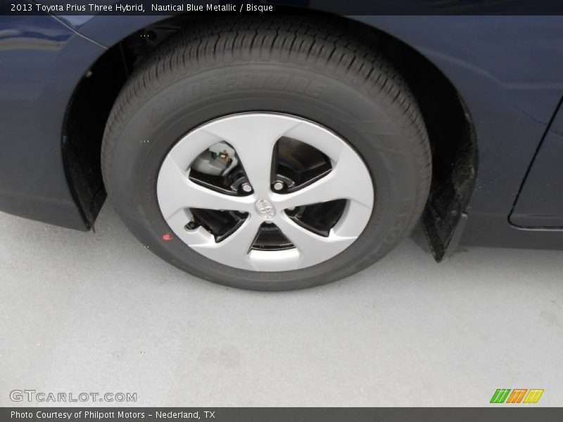 Nautical Blue Metallic / Bisque 2013 Toyota Prius Three Hybrid