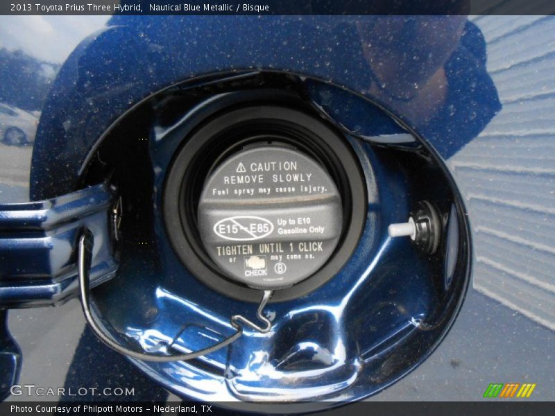 Nautical Blue Metallic / Bisque 2013 Toyota Prius Three Hybrid