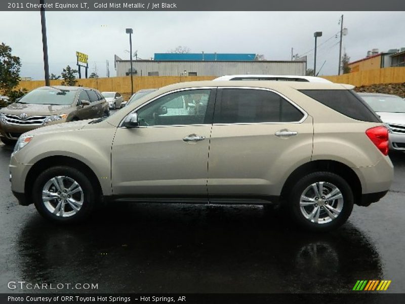 Gold Mist Metallic / Jet Black 2011 Chevrolet Equinox LT