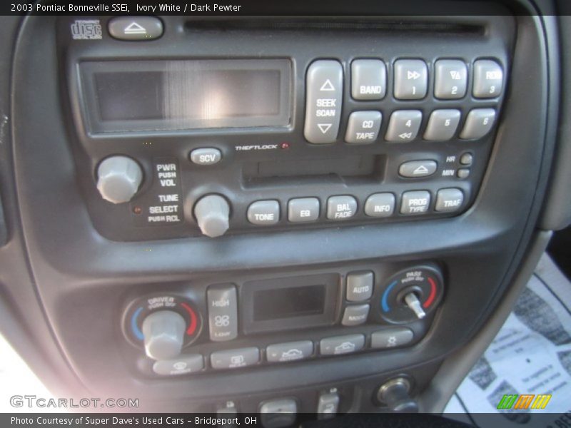 Controls of 2003 Bonneville SSEi