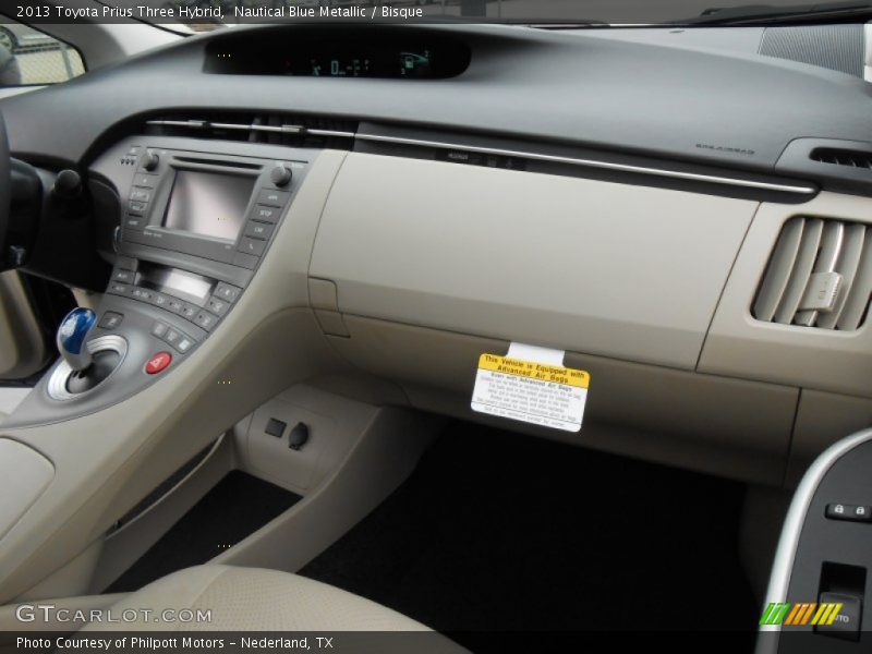 Nautical Blue Metallic / Bisque 2013 Toyota Prius Three Hybrid