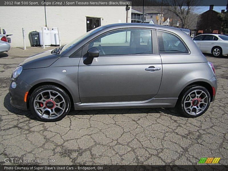 Grigio (Grey) / Sport Tessuto Nero/Nero (Black/Black) 2012 Fiat 500 Sport