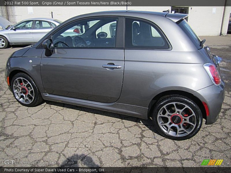 Grigio (Grey) / Sport Tessuto Nero/Nero (Black/Black) 2012 Fiat 500 Sport