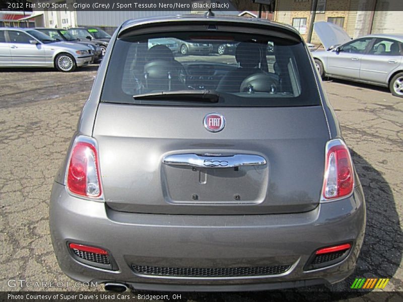 Grigio (Grey) / Sport Tessuto Nero/Nero (Black/Black) 2012 Fiat 500 Sport