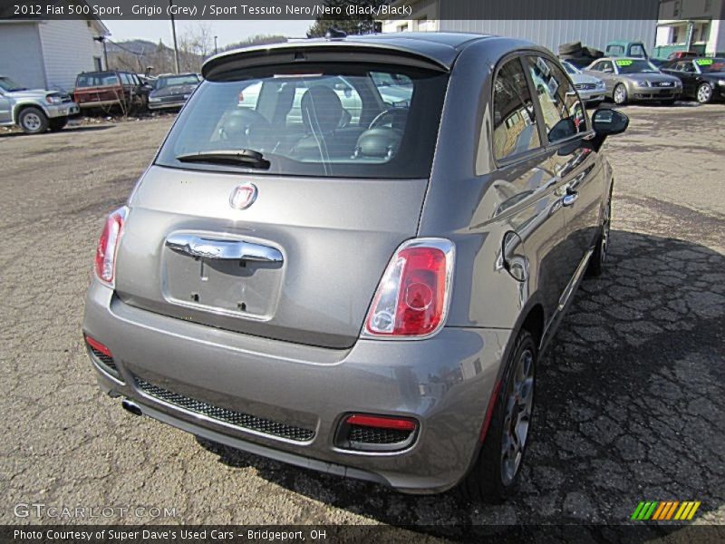 Grigio (Grey) / Sport Tessuto Nero/Nero (Black/Black) 2012 Fiat 500 Sport