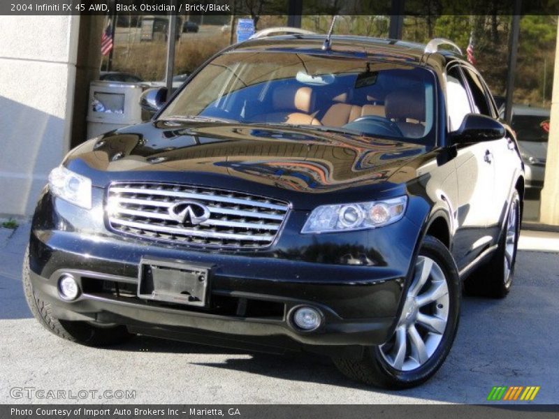 Black Obsidian / Brick/Black 2004 Infiniti FX 45 AWD