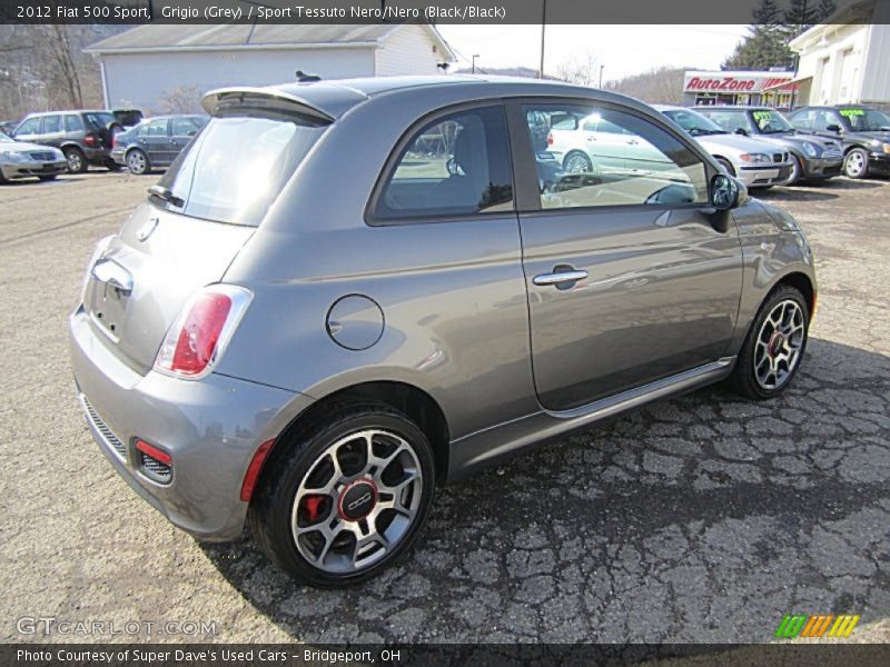 Grigio (Grey) / Sport Tessuto Nero/Nero (Black/Black) 2012 Fiat 500 Sport