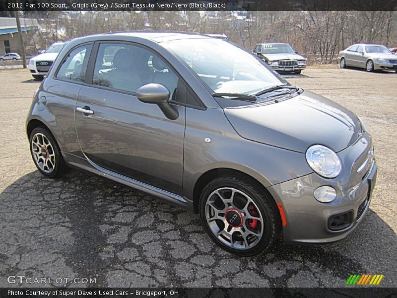 Grigio (Grey) / Sport Tessuto Nero/Nero (Black/Black) 2012 Fiat 500 Sport