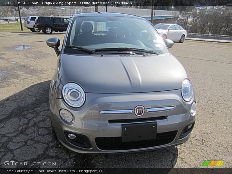 Grigio (Grey) / Sport Tessuto Nero/Nero (Black/Black) 2012 Fiat 500 Sport