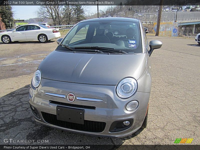Grigio (Grey) / Sport Tessuto Nero/Nero (Black/Black) 2012 Fiat 500 Sport