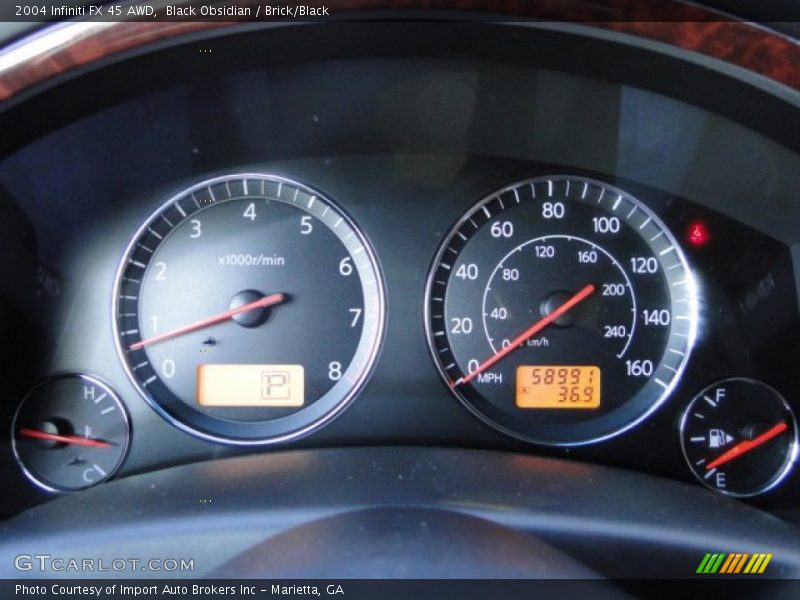 Black Obsidian / Brick/Black 2004 Infiniti FX 45 AWD
