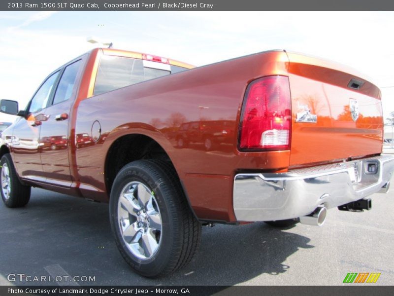 Copperhead Pearl / Black/Diesel Gray 2013 Ram 1500 SLT Quad Cab