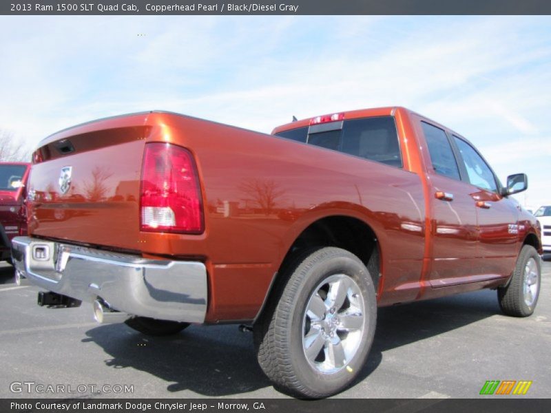 Copperhead Pearl / Black/Diesel Gray 2013 Ram 1500 SLT Quad Cab