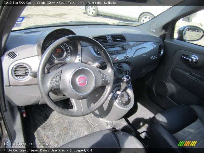 Grigio (Grey) / Sport Tessuto Nero/Nero (Black/Black) 2012 Fiat 500 Sport