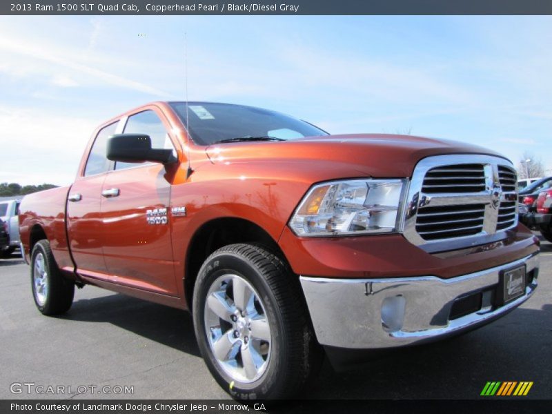 Copperhead Pearl / Black/Diesel Gray 2013 Ram 1500 SLT Quad Cab