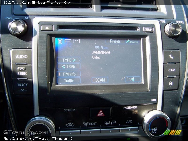 Super White / Light Gray 2012 Toyota Camry SE