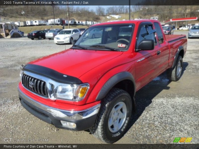 Radiant Red / Oak 2003 Toyota Tacoma V6 Xtracab 4x4