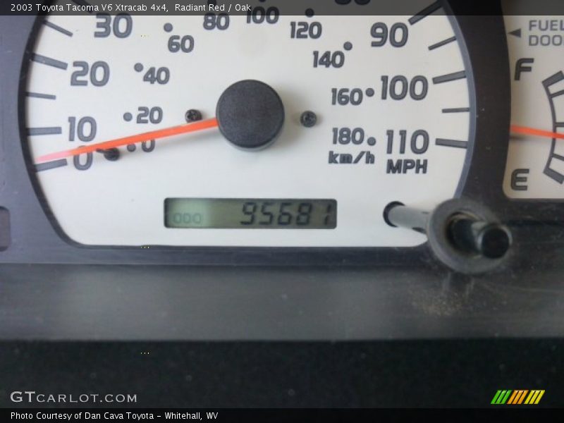 Radiant Red / Oak 2003 Toyota Tacoma V6 Xtracab 4x4