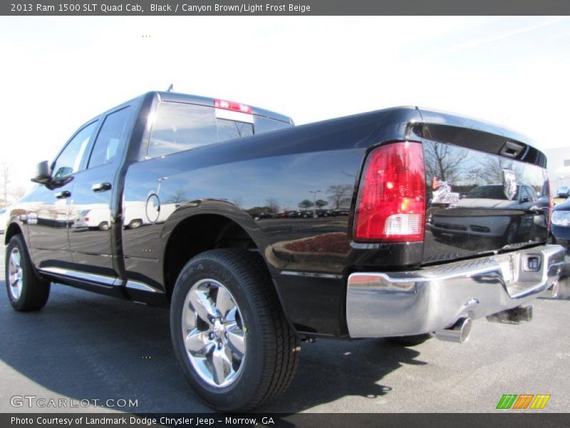 Black / Canyon Brown/Light Frost Beige 2013 Ram 1500 SLT Quad Cab