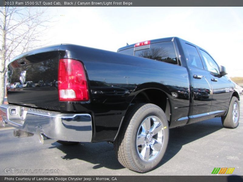 Black / Canyon Brown/Light Frost Beige 2013 Ram 1500 SLT Quad Cab