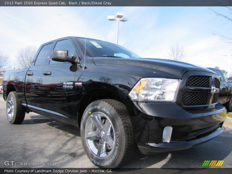 Black / Black/Diesel Gray 2013 Ram 1500 Express Quad Cab