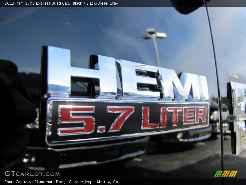 Black / Black/Diesel Gray 2013 Ram 1500 Express Quad Cab