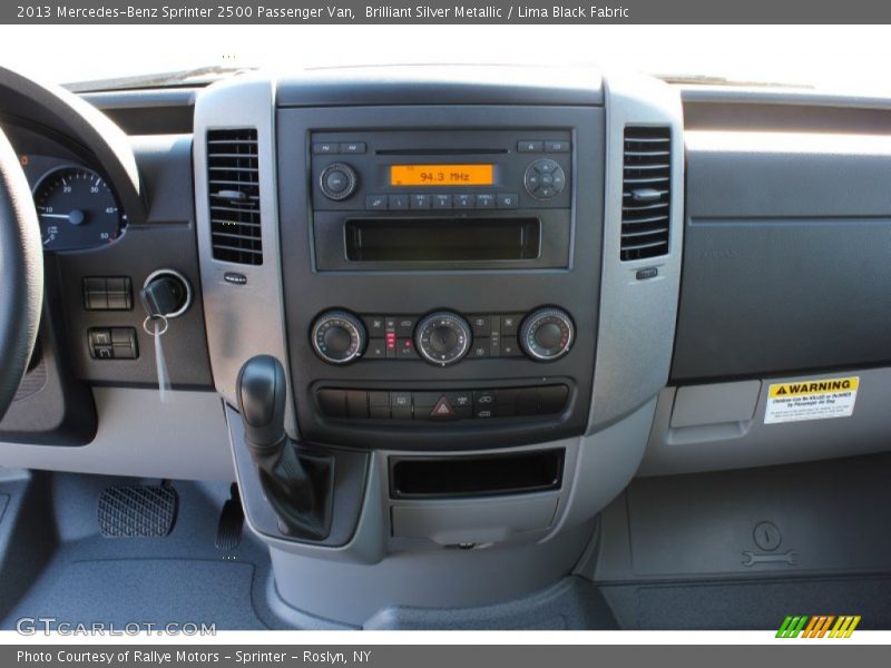 Controls of 2013 Sprinter 2500 Passenger Van