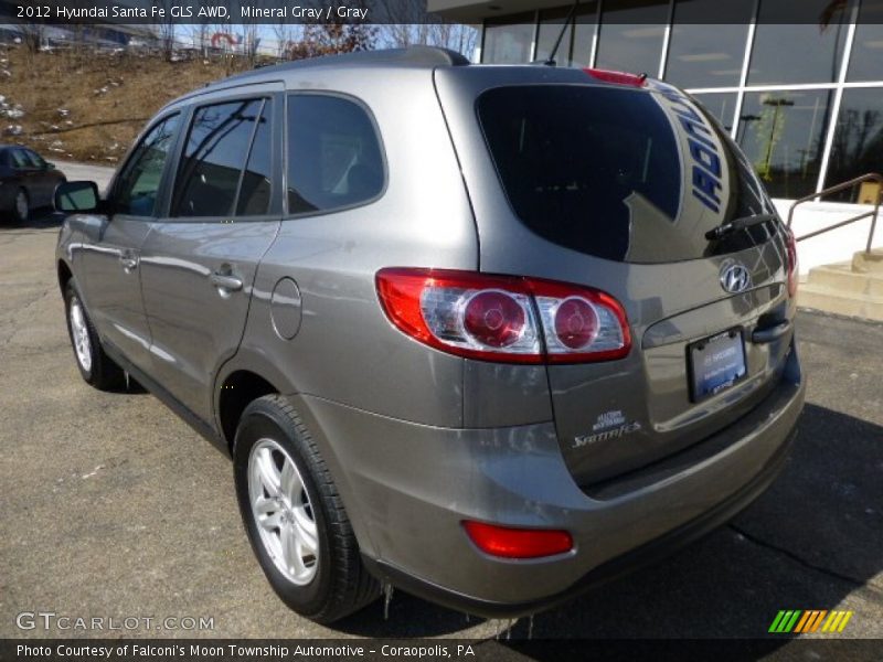 Mineral Gray / Gray 2012 Hyundai Santa Fe GLS AWD