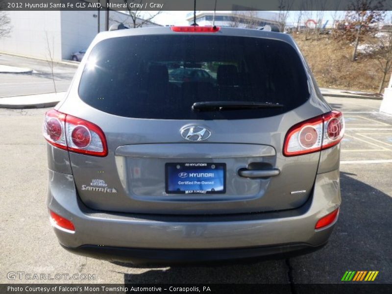 Mineral Gray / Gray 2012 Hyundai Santa Fe GLS AWD