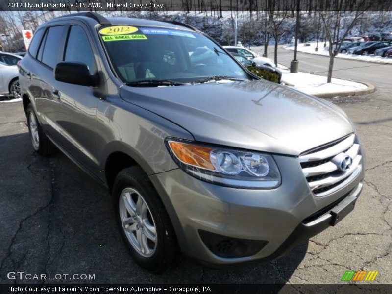 Mineral Gray / Gray 2012 Hyundai Santa Fe GLS AWD
