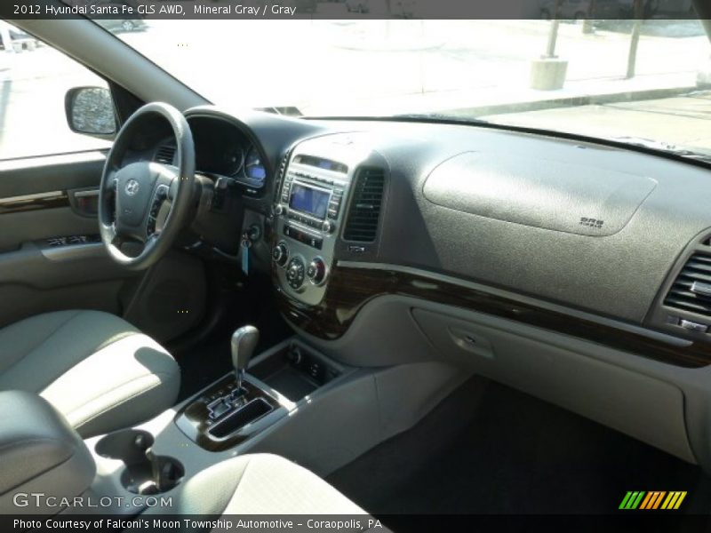 Mineral Gray / Gray 2012 Hyundai Santa Fe GLS AWD