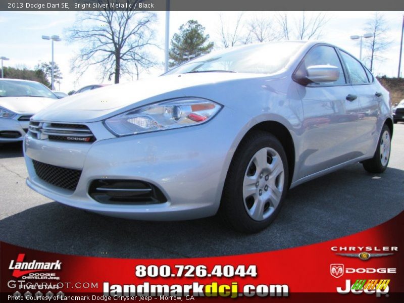 Bright Silver Metallic / Black 2013 Dodge Dart SE