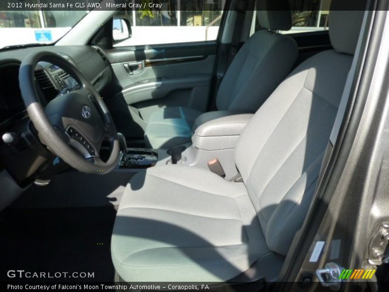 Mineral Gray / Gray 2012 Hyundai Santa Fe GLS AWD