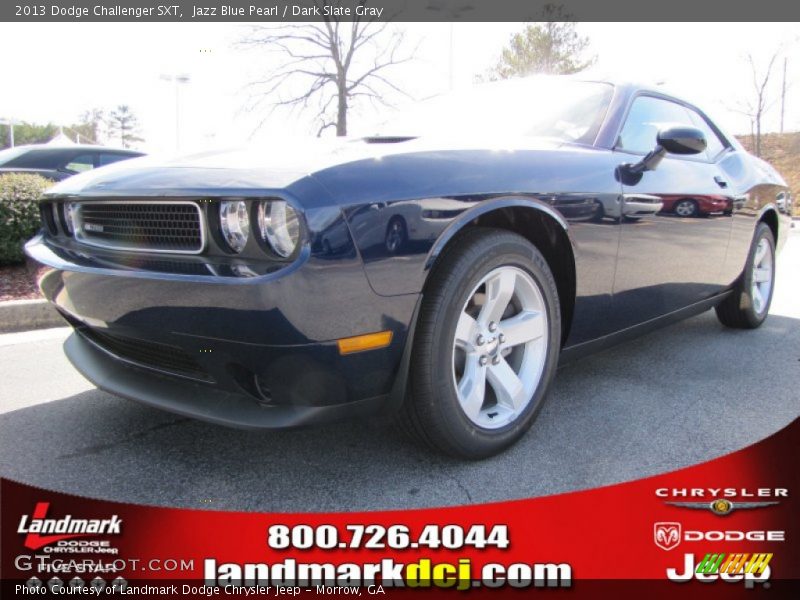 Jazz Blue Pearl / Dark Slate Gray 2013 Dodge Challenger SXT