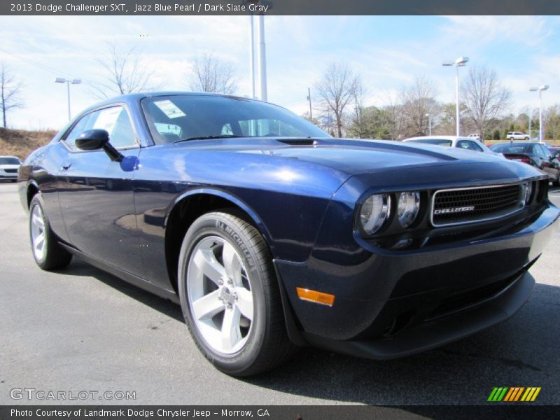Jazz Blue Pearl / Dark Slate Gray 2013 Dodge Challenger SXT