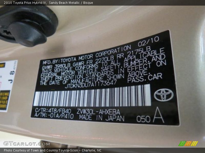 Sandy Beach Metallic / Bisque 2010 Toyota Prius Hybrid IV