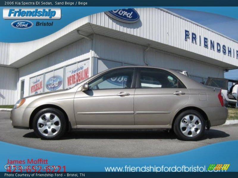 Sand Beige / Beige 2006 Kia Spectra EX Sedan