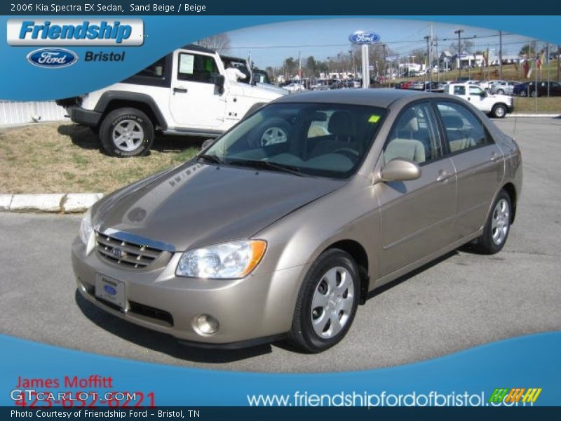 Sand Beige / Beige 2006 Kia Spectra EX Sedan