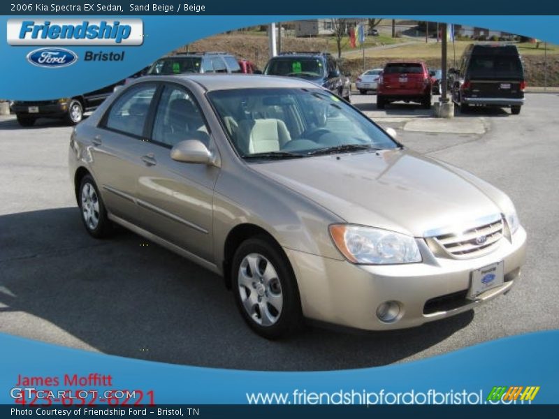 Sand Beige / Beige 2006 Kia Spectra EX Sedan