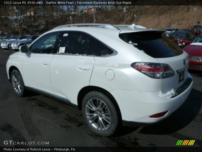 Starfire White Pearl / Parchment/Espresso Birds Eye Maple 2013 Lexus RX 450h AWD