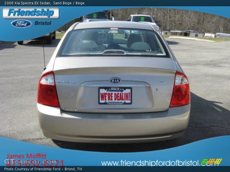 Sand Beige / Beige 2006 Kia Spectra EX Sedan