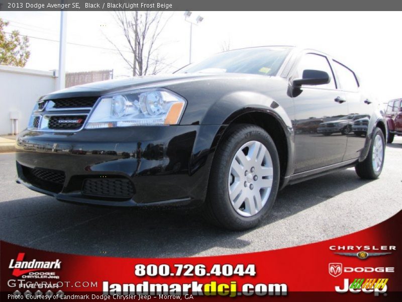 Black / Black/Light Frost Beige 2013 Dodge Avenger SE