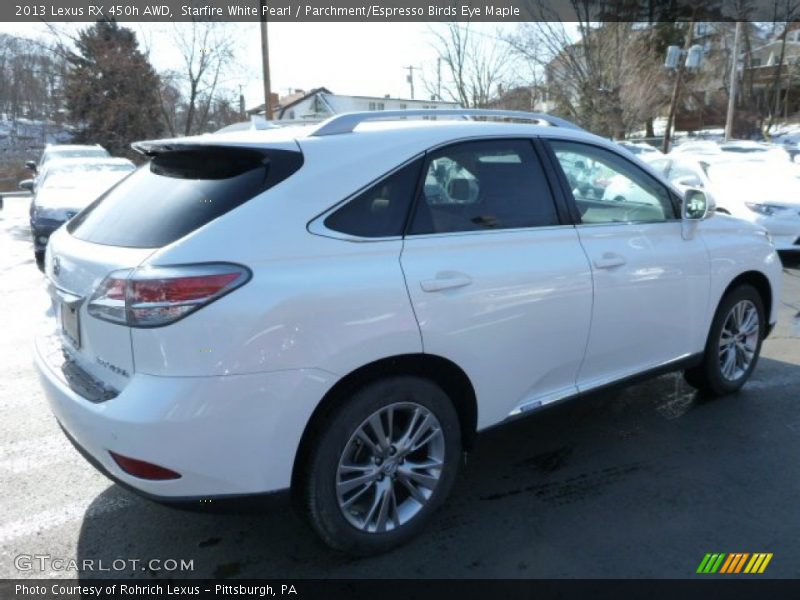 Starfire White Pearl / Parchment/Espresso Birds Eye Maple 2013 Lexus RX 450h AWD