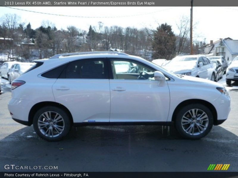 Starfire White Pearl / Parchment/Espresso Birds Eye Maple 2013 Lexus RX 450h AWD