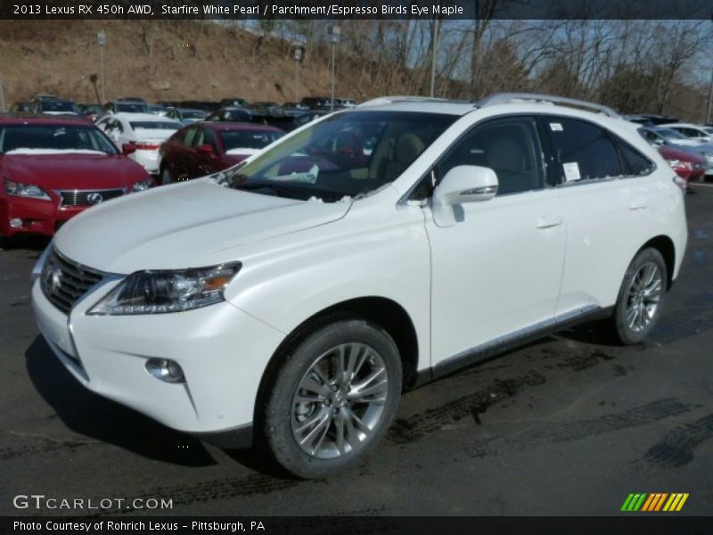 Starfire White Pearl / Parchment/Espresso Birds Eye Maple 2013 Lexus RX 450h AWD