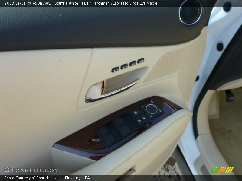 Starfire White Pearl / Parchment/Espresso Birds Eye Maple 2013 Lexus RX 450h AWD